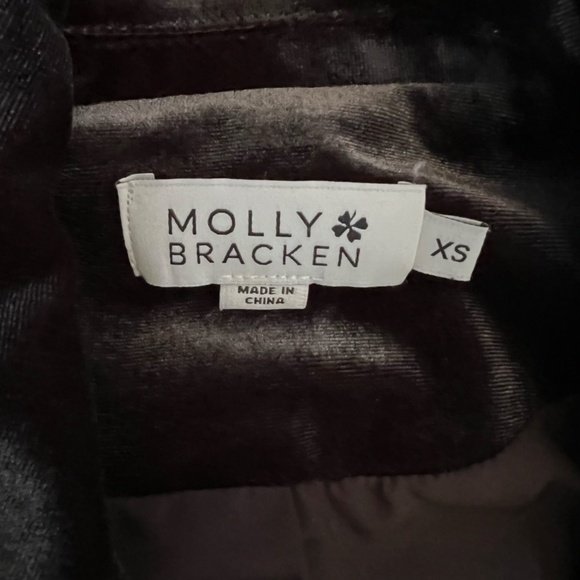 Molly Bracken Grey Velvet Blazer Size XS - Picture 2 of 2